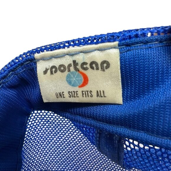 K-Mart Vintage Snapback Trucker Hat Cap Retro 80's Dad Rare Mesh Logo Blue Foam - Picture 8 of 11